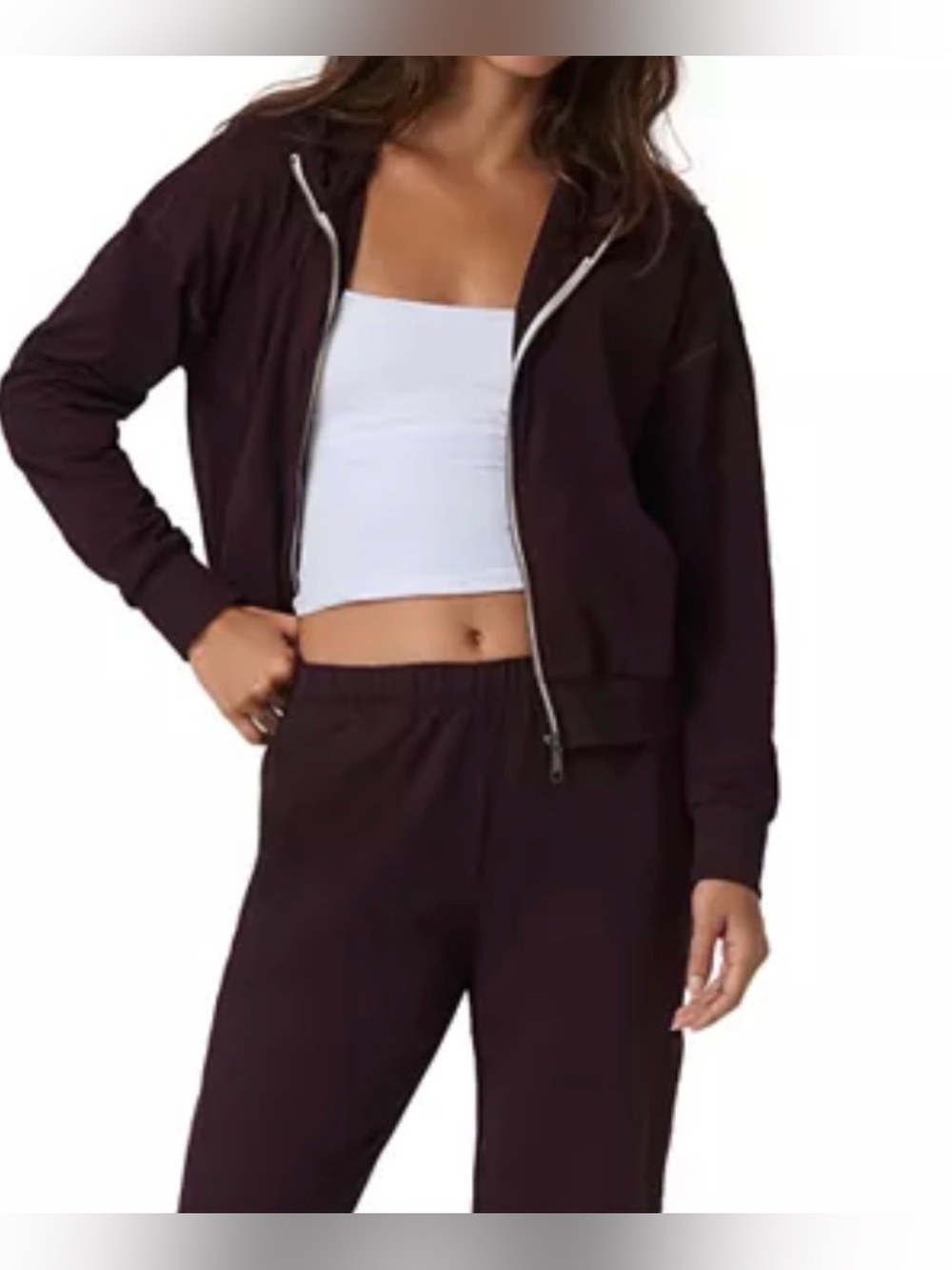 Vuori Halo Modern Full Zip Hoodie Java Heather Brown SZ. L NWT